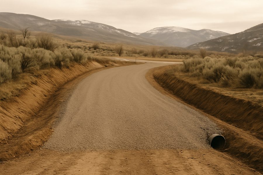 Gravel driveway work in Routt County, Colorado