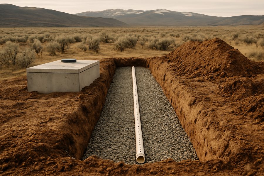 Septic system installation in Routt County, Colorado