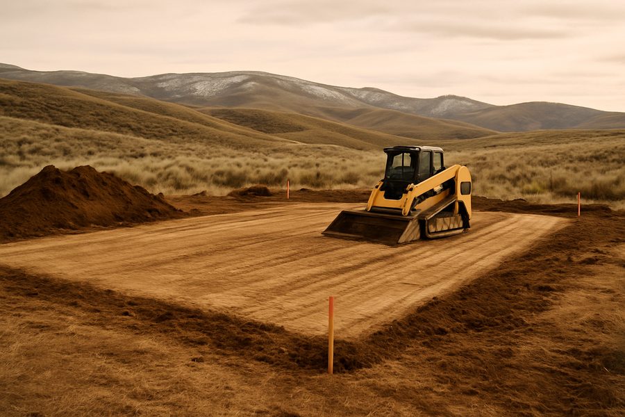 Building site preparation in Routt County, Colorado