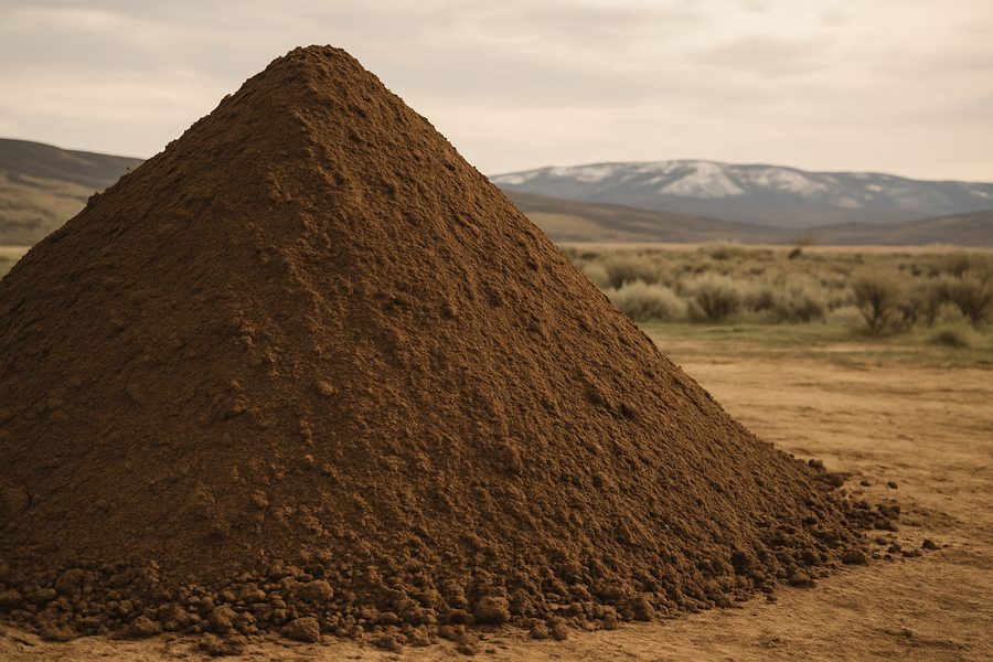 Large pile of delivered fill dirt
